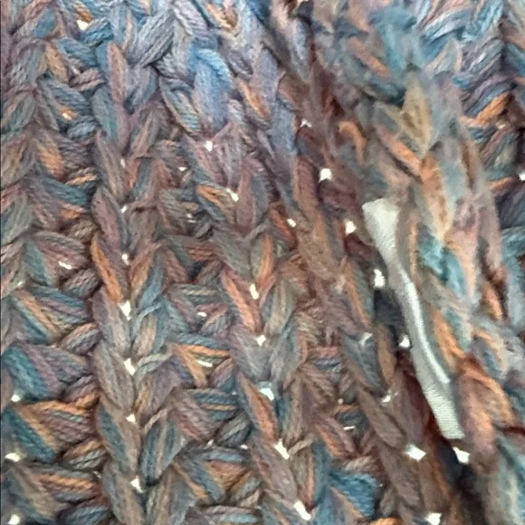 Free People‎ Chunky Knit Cotton blend Crop Purple Hoopla Sweater Vest XS - Picture 6 of 12